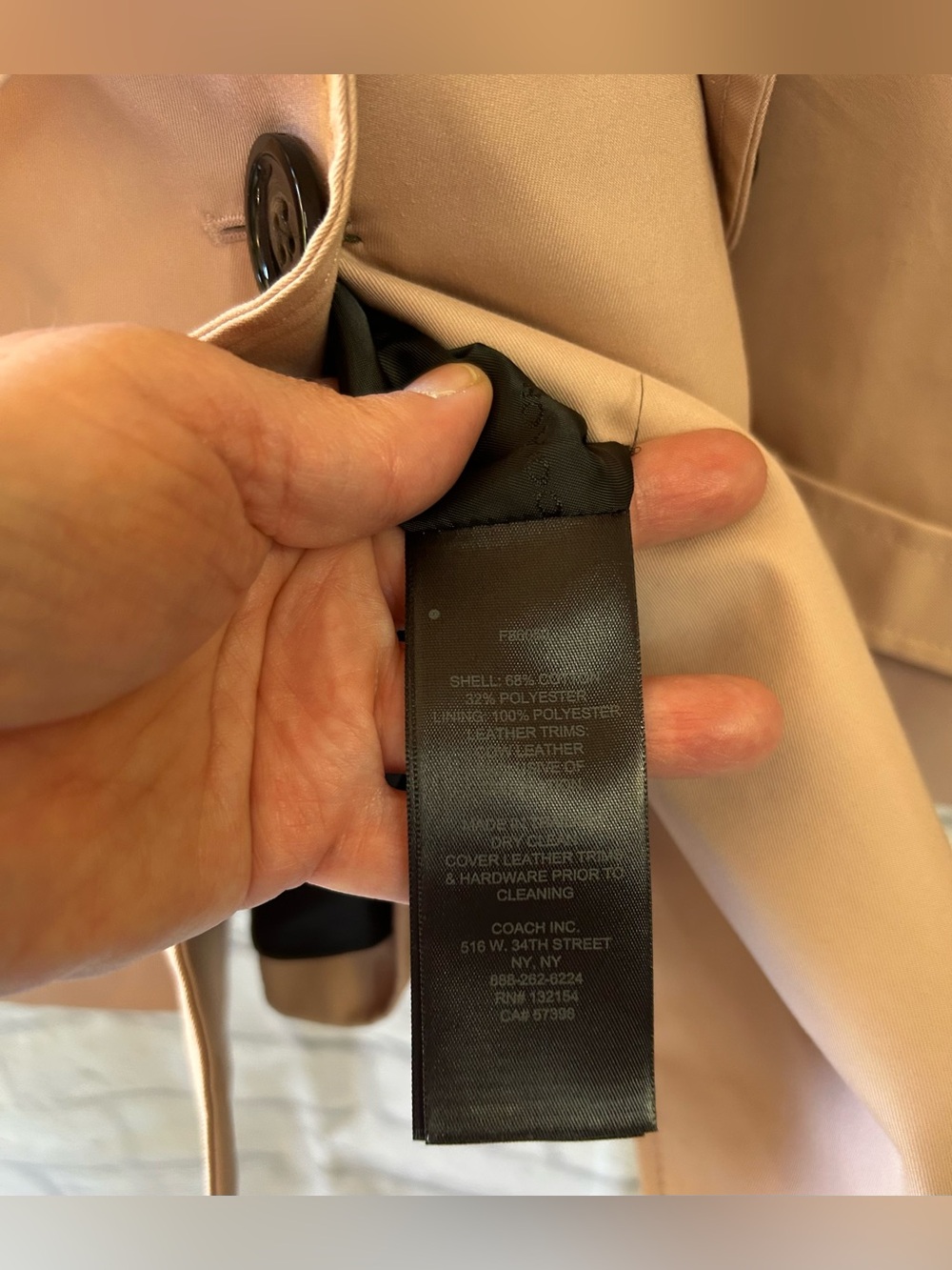 Coach Double-Breasted Trench Coat With Dust Bag - Picture 10 of 13